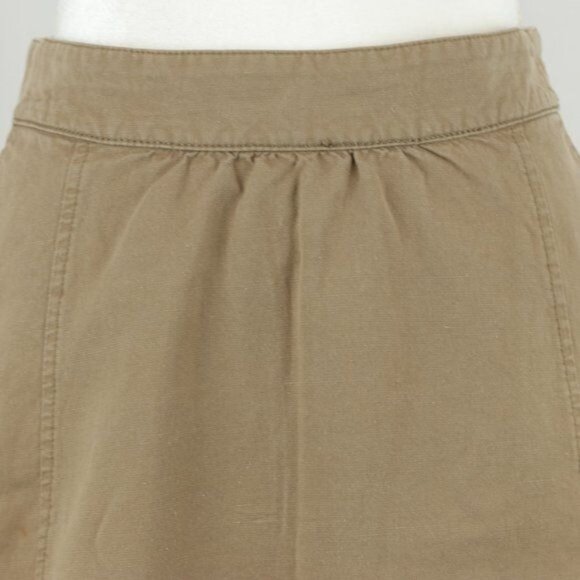 Ibex Women's Size 4 Tan Organic Cotton & Hemp Woven A-Line Mini Skirt - Picture 2 of 8